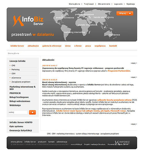 SYSTEM CMS/CRM/SEO/COMMERCE INFOBIZ SERVER